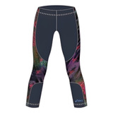 Calça Asics W Training 7/8 Tight Dark Cobalt Core Print ||