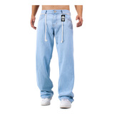 Calça Balão Jeans Baggy Masculina Larga Corte Reto Dazzling