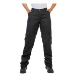 Calça Cargo Feminina Preta Militar Uv50+ Use Tático