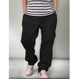 Calça Cargo Masculino Feminino Skate Larga Fechamento Cordão