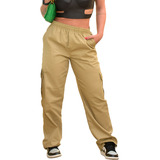 Calça Cargo Streetwear Modelo Largo Moda Gringa