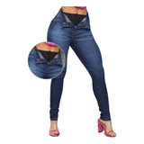 Calça Cinta Modeladora Jeans Reduz Afina Medidas Super Lipo
