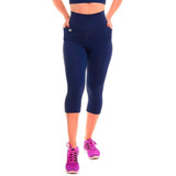 Calça Corsário Com Bolso Para Corrida Academia Snd Fitness