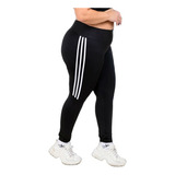 Calça Feminina Listrada Academia Plus Cintura Alta