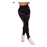 Calça Fitness Preta Poliamida Feminina - Cal5432
