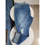 Calça Jeans Feminina Destroyed Plus Size Super Skinny N°54