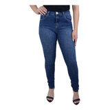 Calça Jeans Feminina Lado Avesso Curve Jegging Azul - L12418