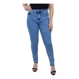 Calça Jeans Feminina Lado Avesso Jegging Azul - L24801