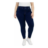 Calça Jeans Feminina Plus Size Tipo Legging Com Elástico 