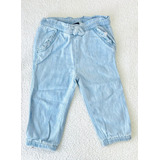 Calça Jeans Infantil Gap Azul Claro Com Detalhes Em Elástico