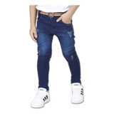 Calça Jeans Infantil Juvenil Menino Com Lycra 1 Ao 16 Anos