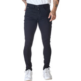 Calça Jeans Masculina Skinny Slim Preta Com Elastano Premium