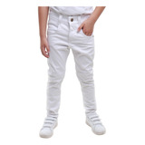 Calça Jeans Menino Branca Juvenil Tamanho 10, 12, 14 E 16