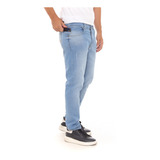 Calça Jeans Skinny Com Bolso Celular Tecido Premium