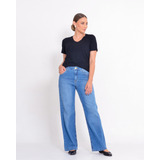 Calça Jeans Wide Leg Claudia 