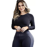 Calça Leggin C/ Cirre Levanta Bumbum Moda Academia