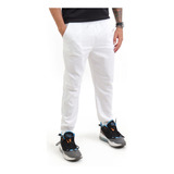 Calça Linho Branca Masculina Jogger Slim Esporte Fino Sarja