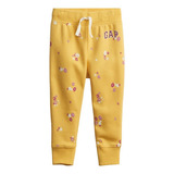 Calça Moletom Amarela Floral Gap Infantil