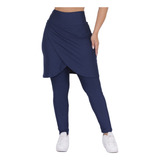 Calça Saia Fitness Moda Evangélica Transpassada Academia Fit