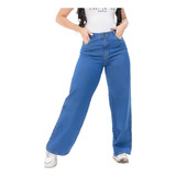 Calça Wide Leg Jeans Pantalona Destroyed Rasgado Lançamen Nf