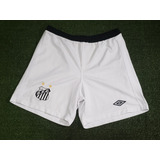 Calção Futebol Santos Umbro Anos 2000 Branco