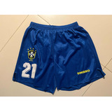 Calção Seleção Brasileira Brasil Umbro De Jogo 1995