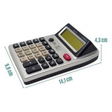 Calculadora De Mesa Com Duplo Visor + Testa Dinheiro Falso