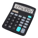 Calculadora De Mesa Comercial Escritório Display 12 Digitos Cor Preta