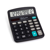 Calculadora De Mesa Escritório Display 12 Dígitos Simples Cor Preto