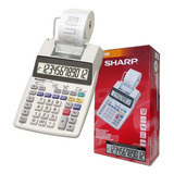 Calculadora Sharp Bobina 1750v + Pilha + Fonte Bivolt C/ Nf