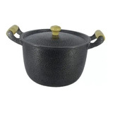 Caldeirão Alumínio Batido Craqueado Preto N°16 Fundido 