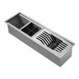 Calha Gourmet C/ Escorredor 60x19 Aço Inox Escovado - Gnx