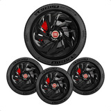 Calota Esportiva Aro 14 Preta Fiat Palio Strada Siena Mobi