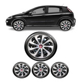 Calota Esportiva Aro 15 Prata/preto Fiat Stilo Linea Punto
