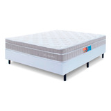 Cama Box Casal Premium Molas Ensacadas Com Espuma D33 Astronasa 138cm X 188cm Bf Colchões