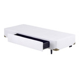 Cama Box Solteiro Gavetão Branco Central - 078x188 Solteiro Antigo