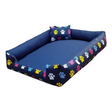 Cama Cachorro Grande 70x80 Com Ziper Desmontavel E Lavavel Gv Enxovais Caminhas Pet Cor Azul-marinho