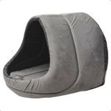 Cama Caminha Toca Iglu Médio Casinha Petliz P/ Cachorro E Gato Pet Cor Cinza