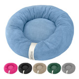 Cama De Gato Caminha Nuvem Ninho Pet Soft Redonda 50x50cm Cor Azul-celeste