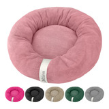 Cama De Gato Caminha Nuvem Ninho Pet Soft Redonda 50x50cm Cor Rosê