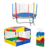 Cama Elástica 2,30 + Piscina De Bolinhas 1,50 + 500 Bolinhas