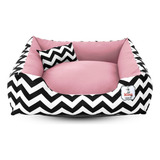 Cama P/ Cachorro Gato Caminha Pet 70x70 100% Lavável+ Brinde Cor Chevron Rose