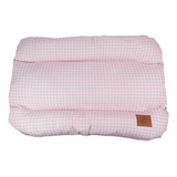 Cama Para Pet 100 Cm X 80 Cm Cão Gato Colchonete Tamanho Gg Cor Rosa Desenho Vichy Rosa