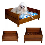 Cama Pet Beethoven 66cm Em Madeira Lavável E À Prova D'água Cor Cerejeira