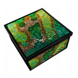 Camaleão - Coleção Animais - Caixa Decorativa De Madeira Mdf