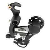 Cambio Traseiro Bike 7v 43d Preto Gancheira Removível