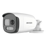 Camera Bullet Colorvu Ds-2ce12df3t-pirxos 2mp 2.8mm Sirene Cor Branco