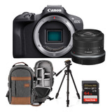 Câmera Canon R100 Mirrorless 4k Lente 18-45mm + Acessórios
