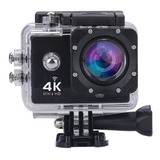 Câmera Capacete Esporte Mergulho Hd 1080p 4k Action Cam Wifi Cor Preto