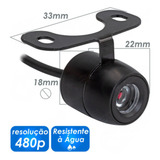 Câmera De Ré Colorida Fixa Universal Borboleta Automotiva Noturna Brumarfull Imports